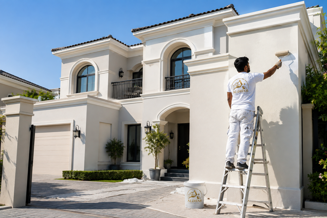 Professional exterior villa painting services in Dubai
